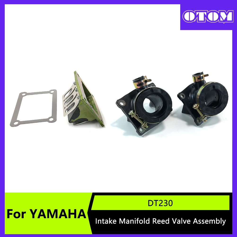 OTOM 2-stroke Motorcycle MT250 Valve Assy Scooters Intake Manifold Reed Valve Assembly For YAMAHA DT230 Dirt Pit Bike off-road