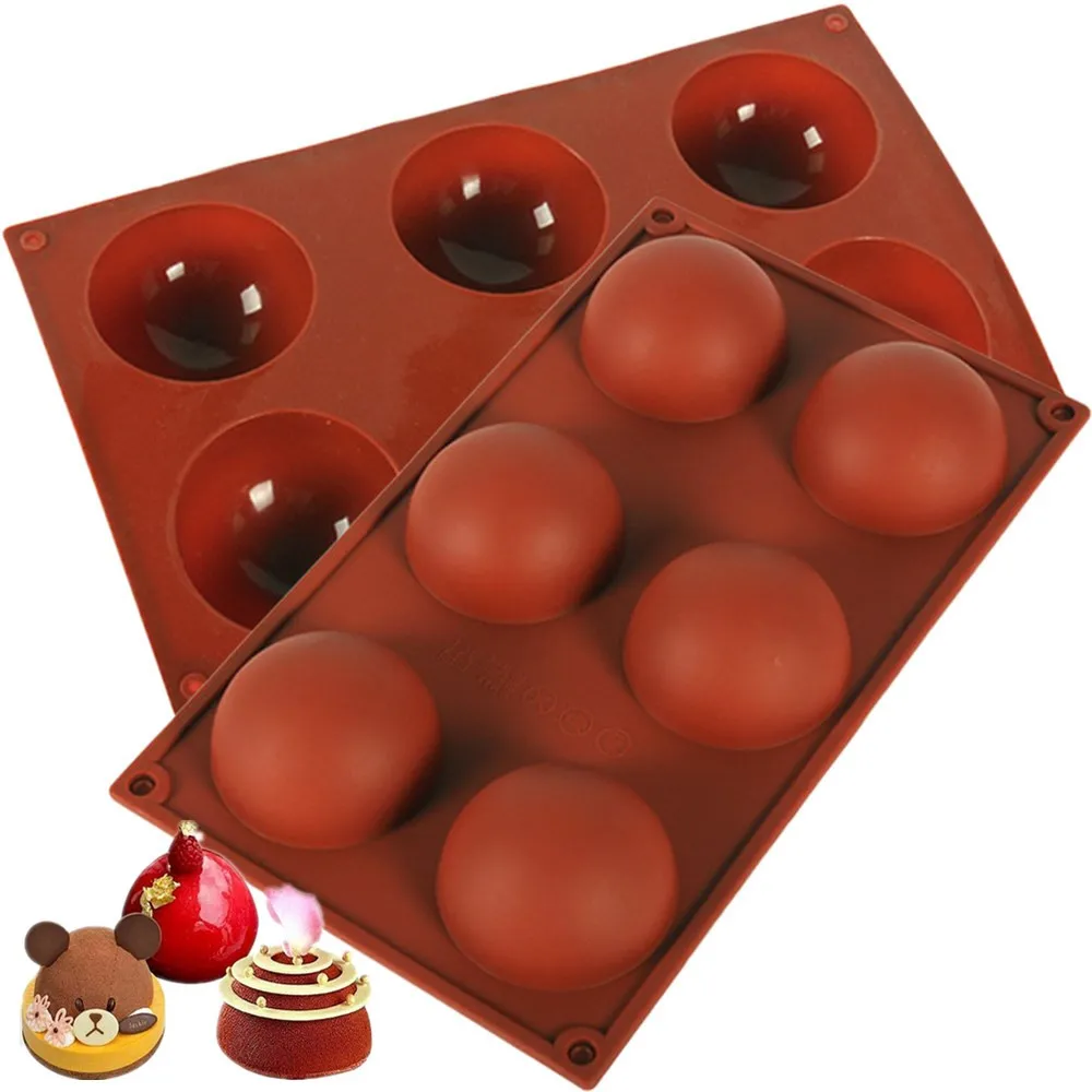 

Half Ball Sphere Silicone Cake Mold Muffin Chocolate Cookie Baking Mould Pan Chocolate Melt Pot 1pc