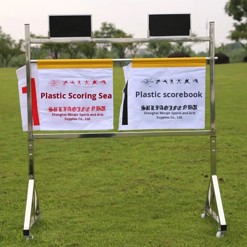 取り外し可能な移動式ステンレス製床置きスコアボードスタンド（バスケットボールとフットボールの試合に最適）必須のコート設備