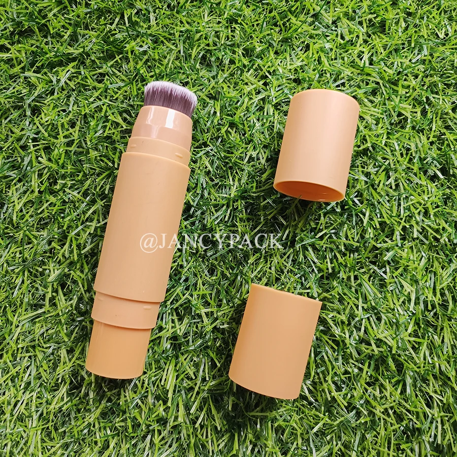 Factory Empty 2 in 1 Double End Sunscreen Highlighter Contour Concealer Blush Foundation Stick Tubes with Brush Sponge