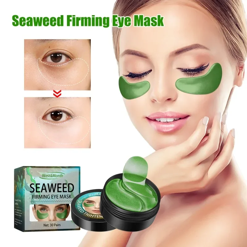 

30Pair Seaweed Moisturizing firming Eye Mask Anti-Wrinkle Anti Aging Remove Dark Circles Eye Skin Care Patch Dilute Fine Lines