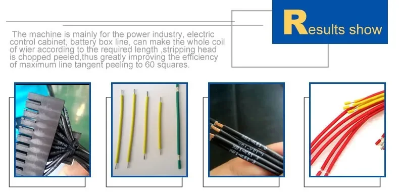 Automatic copper wire cutting stripping and inkjet marking cable printing machine
