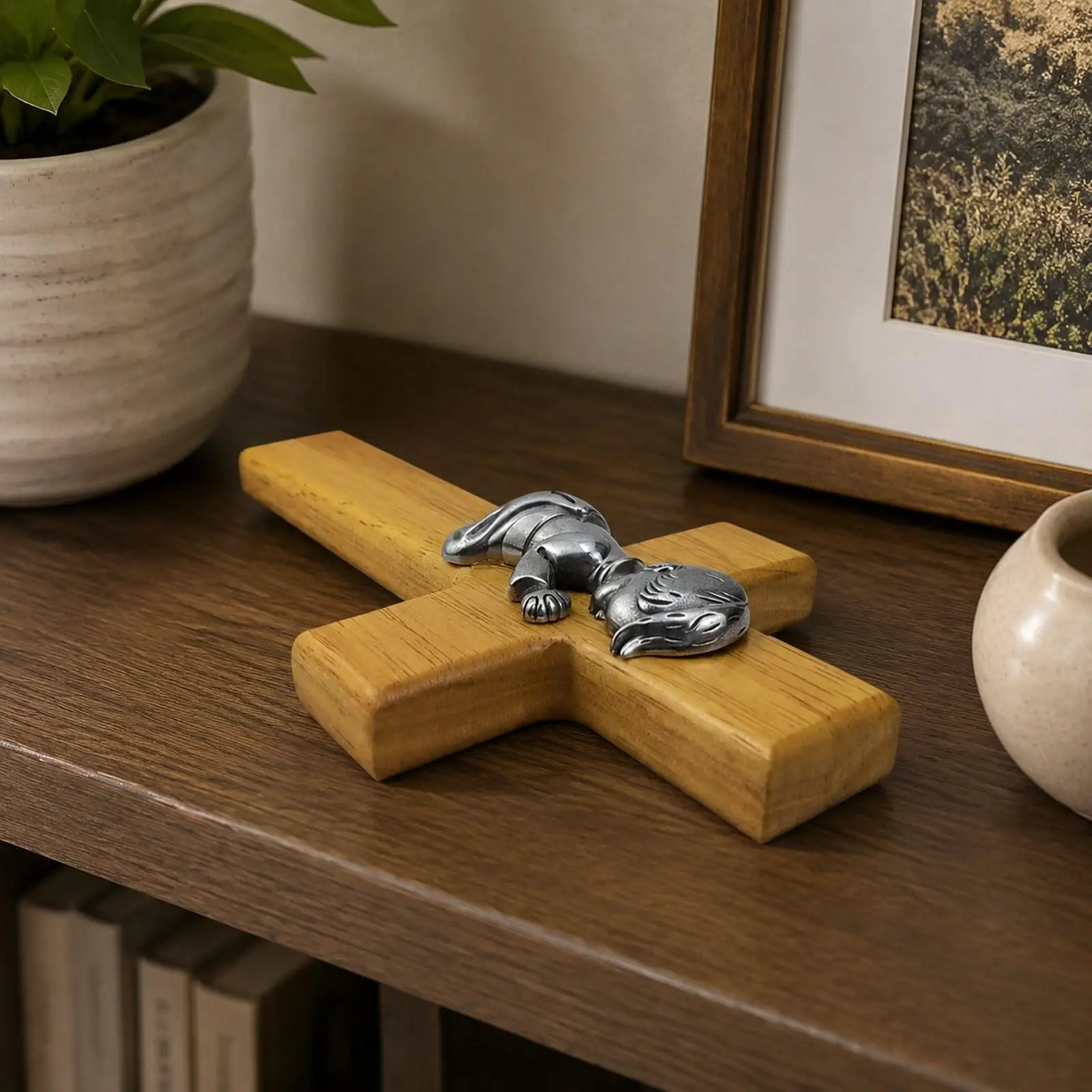 Wall Crucifix Cross Ornament Multipurpose Christian Collection Decorative Pendant for Christmas Entrance Easter Thanksgiving