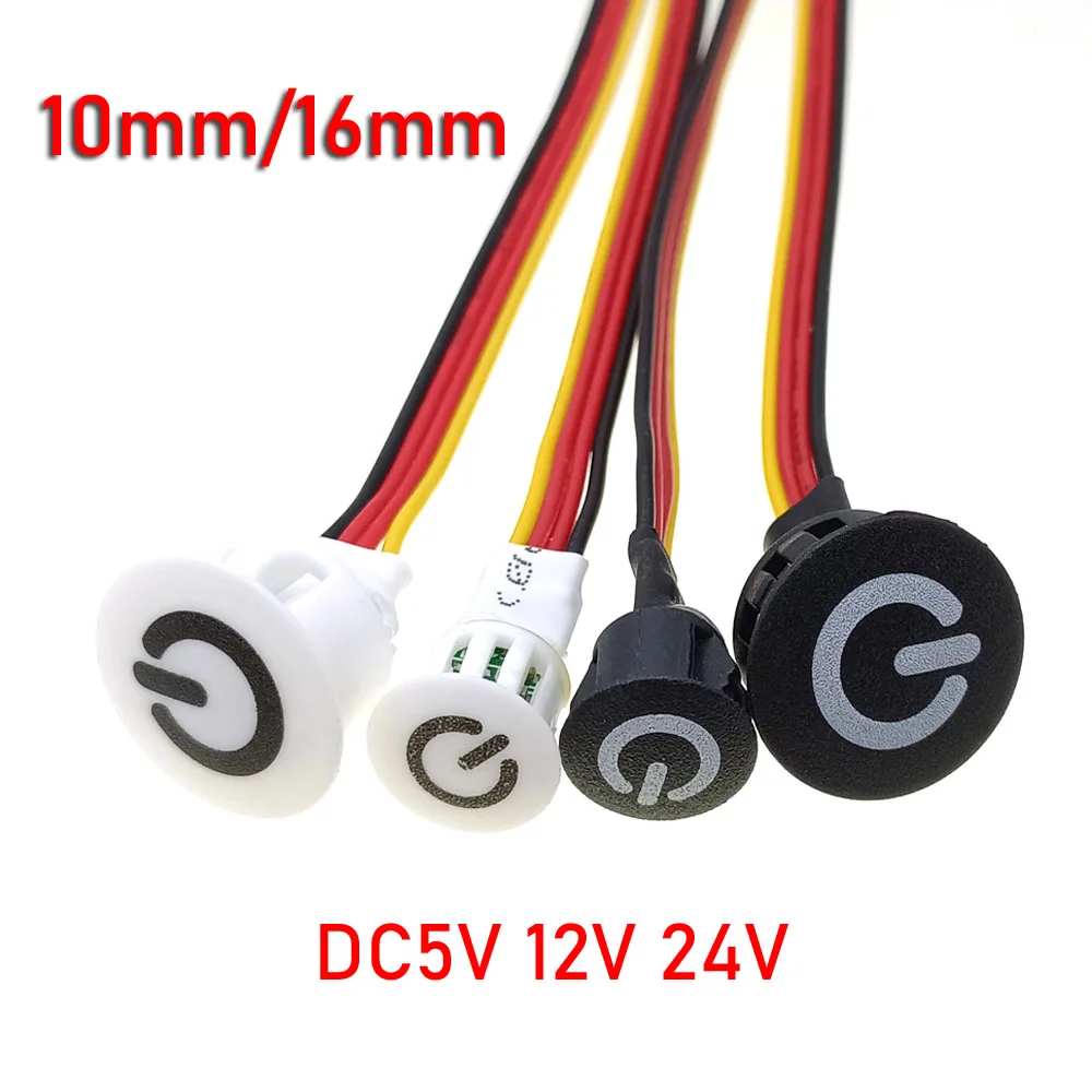 1pc 10/16mm Smart Home Touch Sensor Button Dimmable Controller Switch for DC5V 12V 24V Smart Home Led Tape LED Dimmer Connector