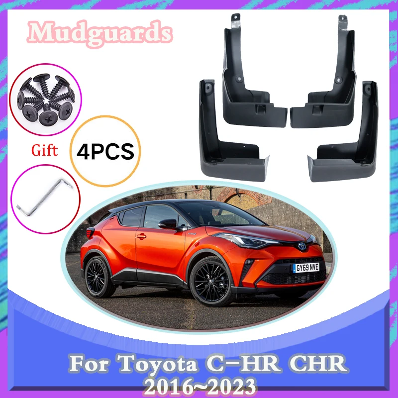 Car Mudguards For Toyota C-HR CHR 2016~2023 C HR AX10 AX50 Front Rear Wheels Mudflaps Guards Mud Flaps Fender Auto Accessories