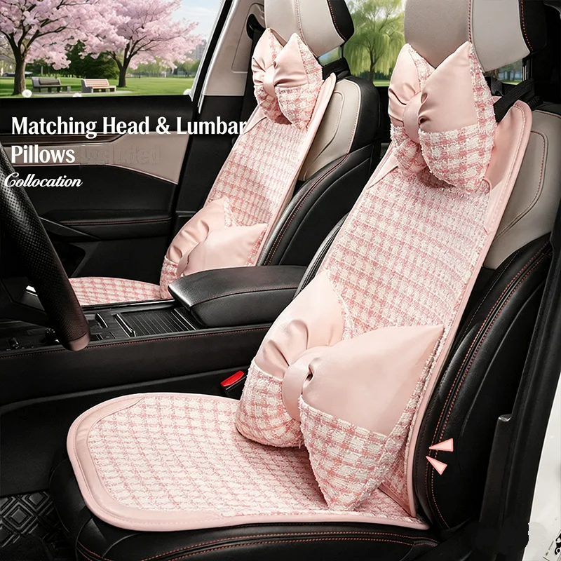 

New Arrival Creative Fashion Simple Cotton Flax Four Seasons Universal Protective Car Seat Cushion Cover
