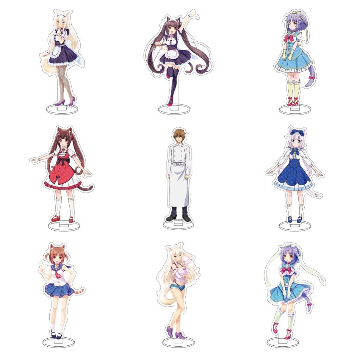 

15CM Hot Anime Nekopara Acrylic Stand Model Cosplay Characters Ornament Accessories Goods Christmas Gifts