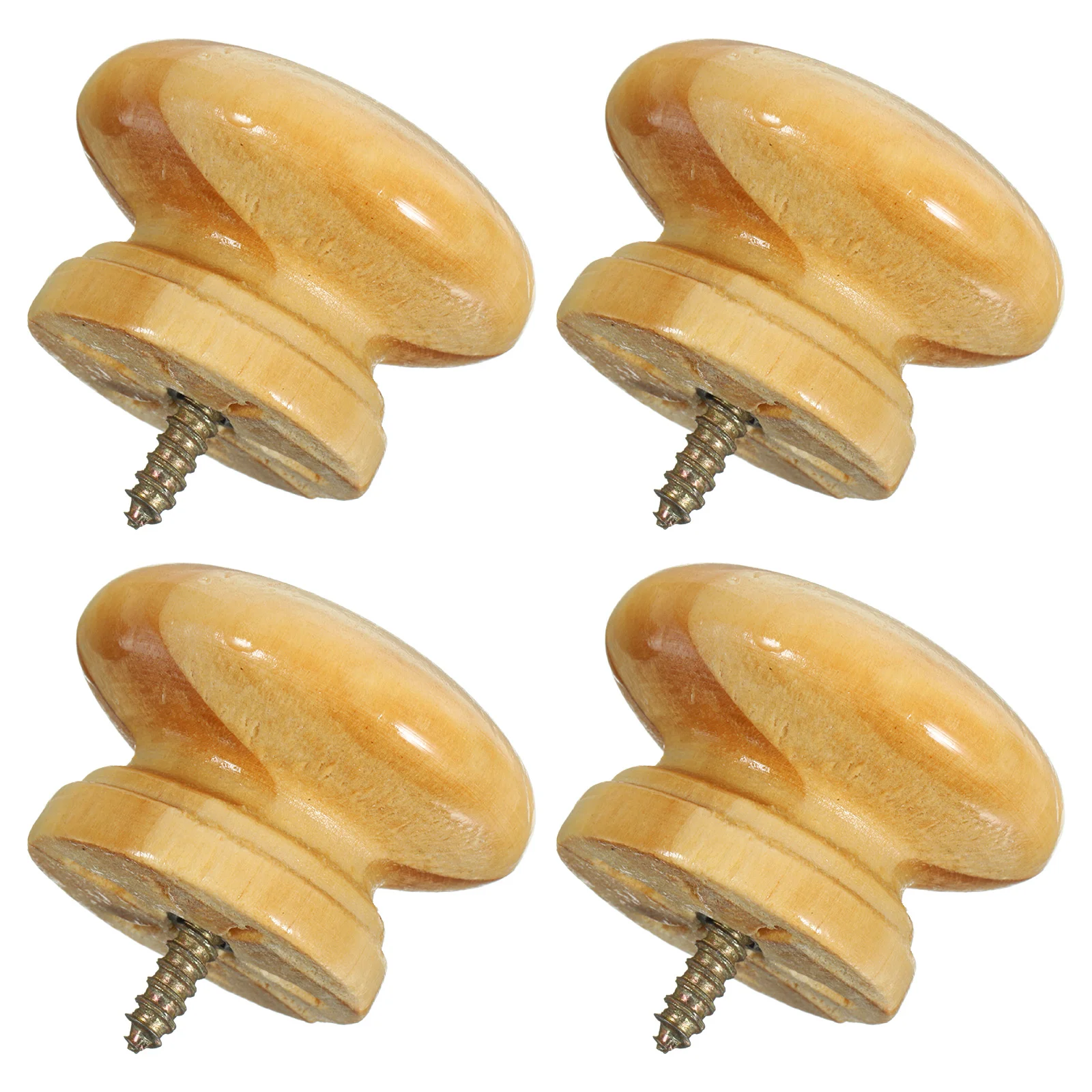 4pcs Wood Drawer Pull Replacement Furniture Pull Circle Cabinet Handle Part wood pulls wood pulls for dresser