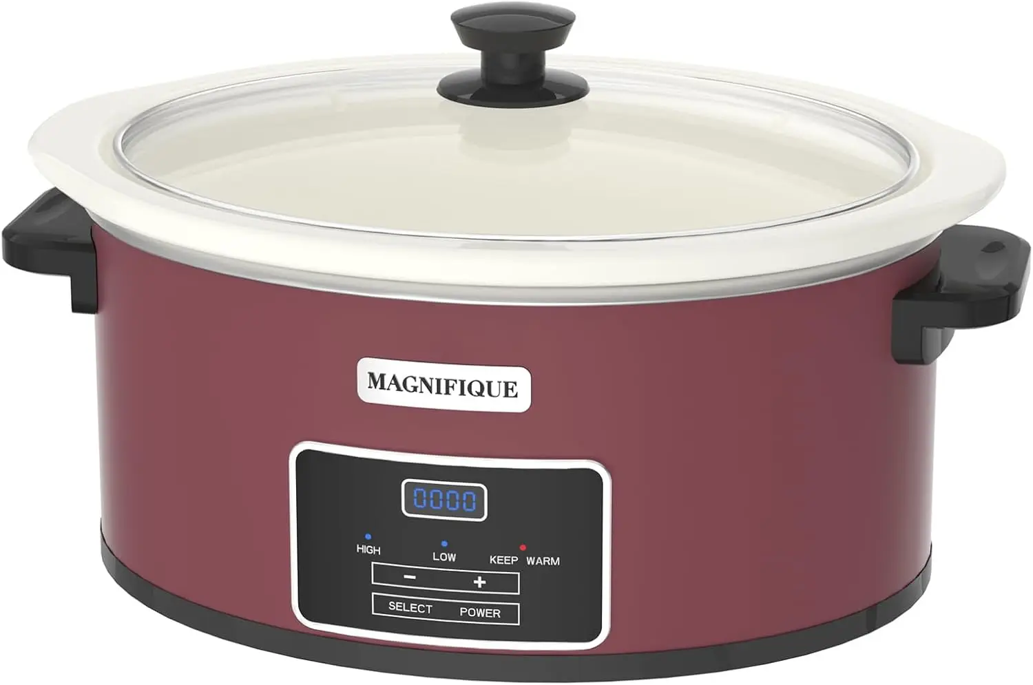 6-Quart Programmable Slow Cooker with Timer - Small Kitchen Appliance for Family Dinners - Serves 6+ People - Heat Settings: Kee