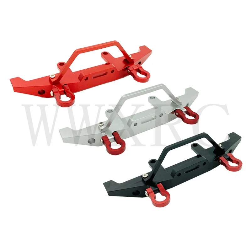 Metal Front Bumper with Winch Fixed for WPL C14 C24 C24-1 1/16 MN D90 FJ40 MN45 MN90 MN99s 1/12 RC Car Upgrade Parts