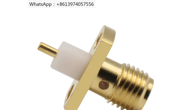 RF connector SMA-KFD46 gold-plated adhesive filled 2-hole small flange 8.6mm hole spacing panel microstrip fixed female 10 Pack