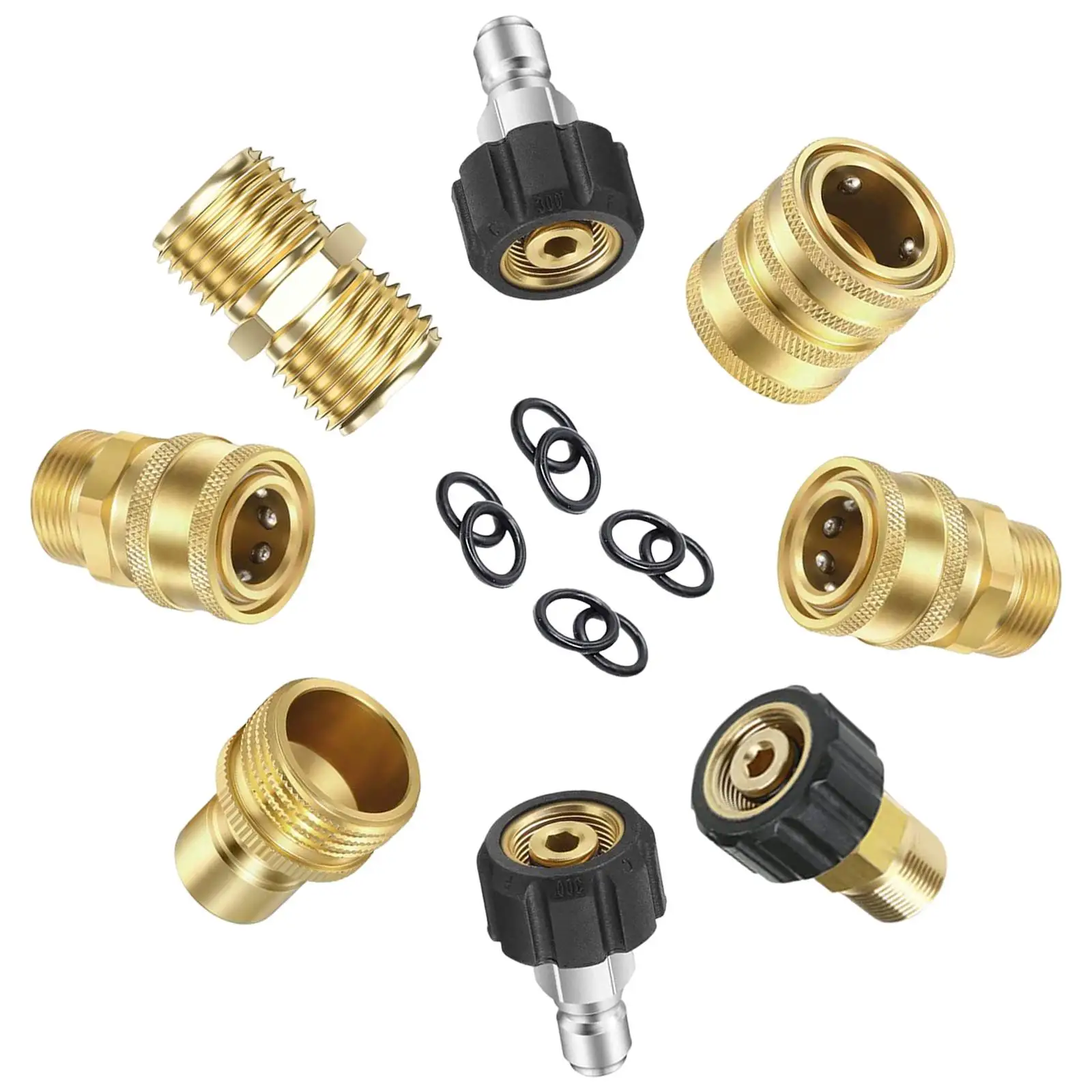 8 Pieces Pressure Washer Adapter Set 3/4