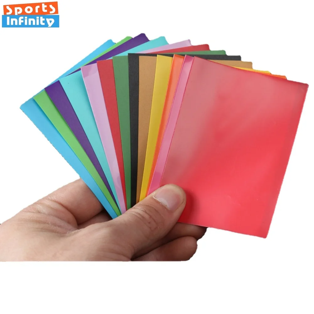 100/50PCS  66x91mm Matte Colorful Standard Size Card Cover PTCG Trading Cards Protector Tarot Shield Board Games Magical Cover