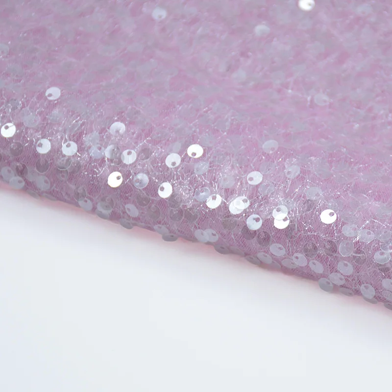 스파클 패브릭 크러쉬드 스팽글 글리터 메쉬 실버 원사 베이스 천 무대 의상 이브닝 드레스 보우 장식 스팽글 소재