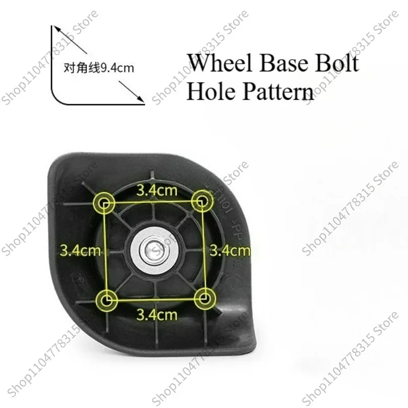 For Samsonite Suitcase Repair Parts, T1101 Swivel Caster, Replacement Roller for Damaged Luggage