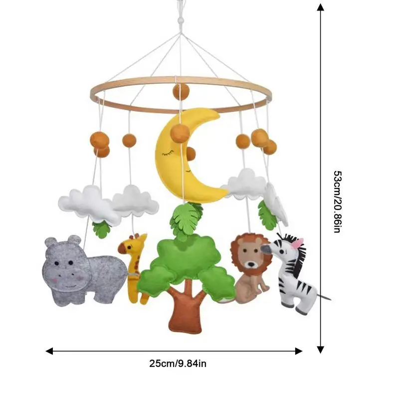 

Babies Mobile For Crib Forest & Jungle Animal Soft Wooden Bed Bell Toy Babies Nursery Comfort Bedside Hanging Toys Gifts