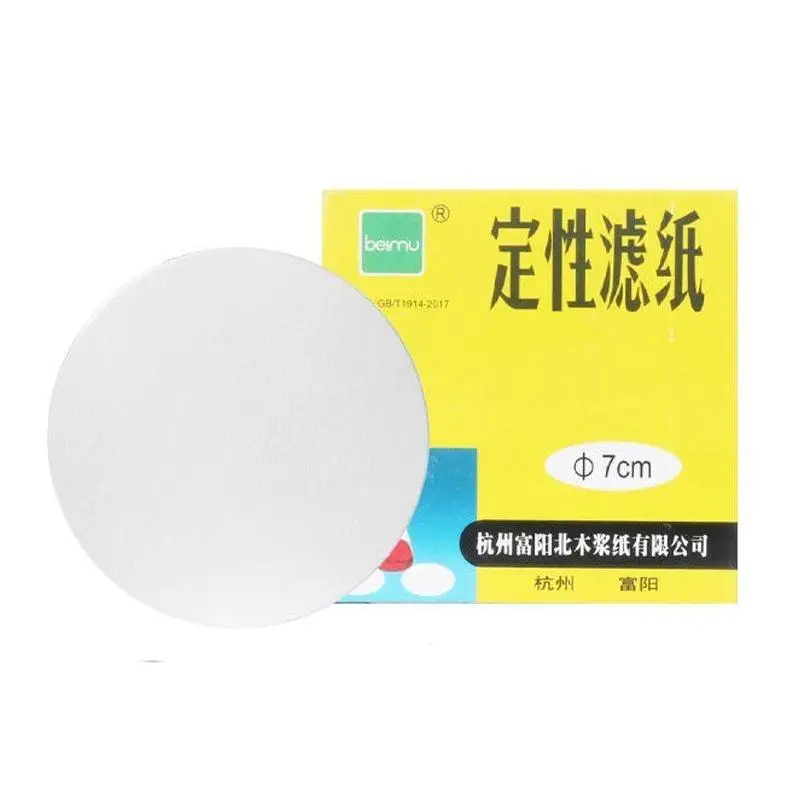 1Box Qualitative Filter Paper 9-11cm Slow Medium Fast Chemical Laboratory Test Oil Filter Paper, Round Quantitative Filter Paper