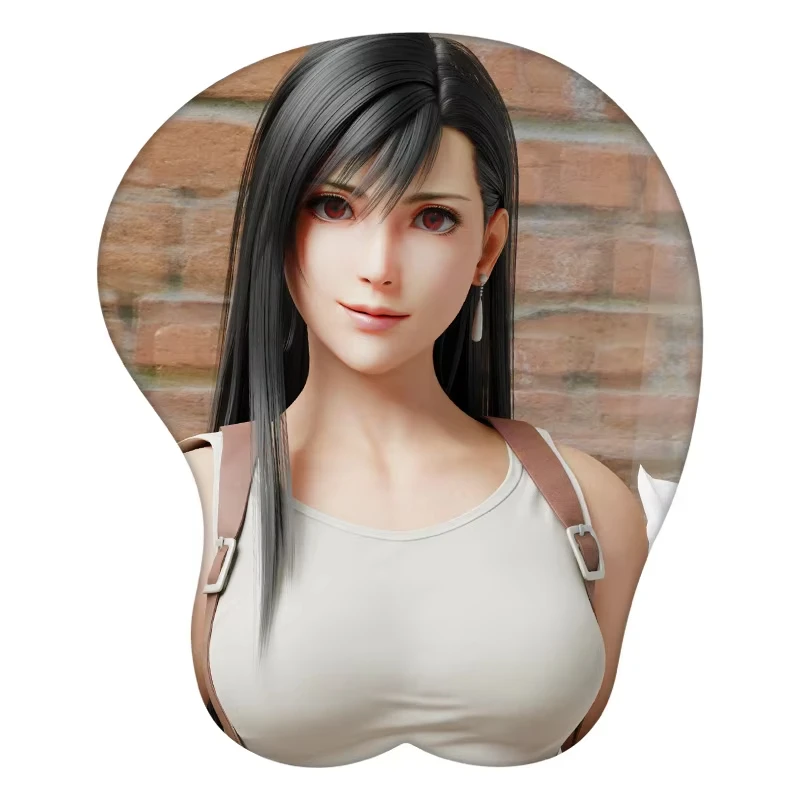 

3D Mouse Pad Tifa Lockhart Anime Mousepad Wrist Rest Silicone Sexy Creative Gaming Mat Gift