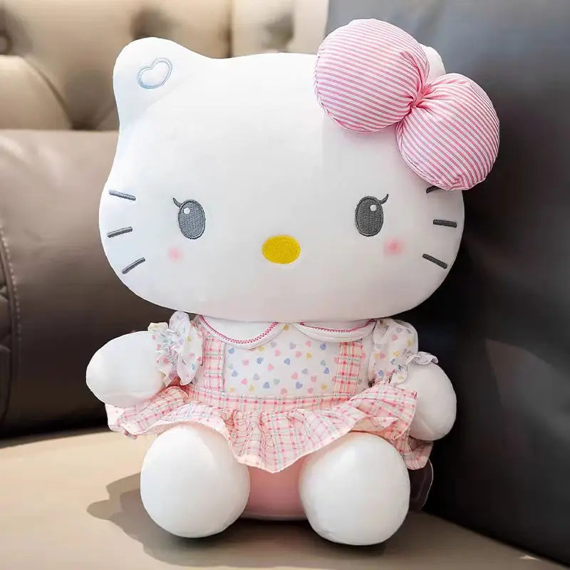 Genuine Hello Kitty Plush Toys For Children Cute Kt Cat Dolls Soft Sanrio Stuffed Toys Kawaii Christmas Day Gift For Girls Toy