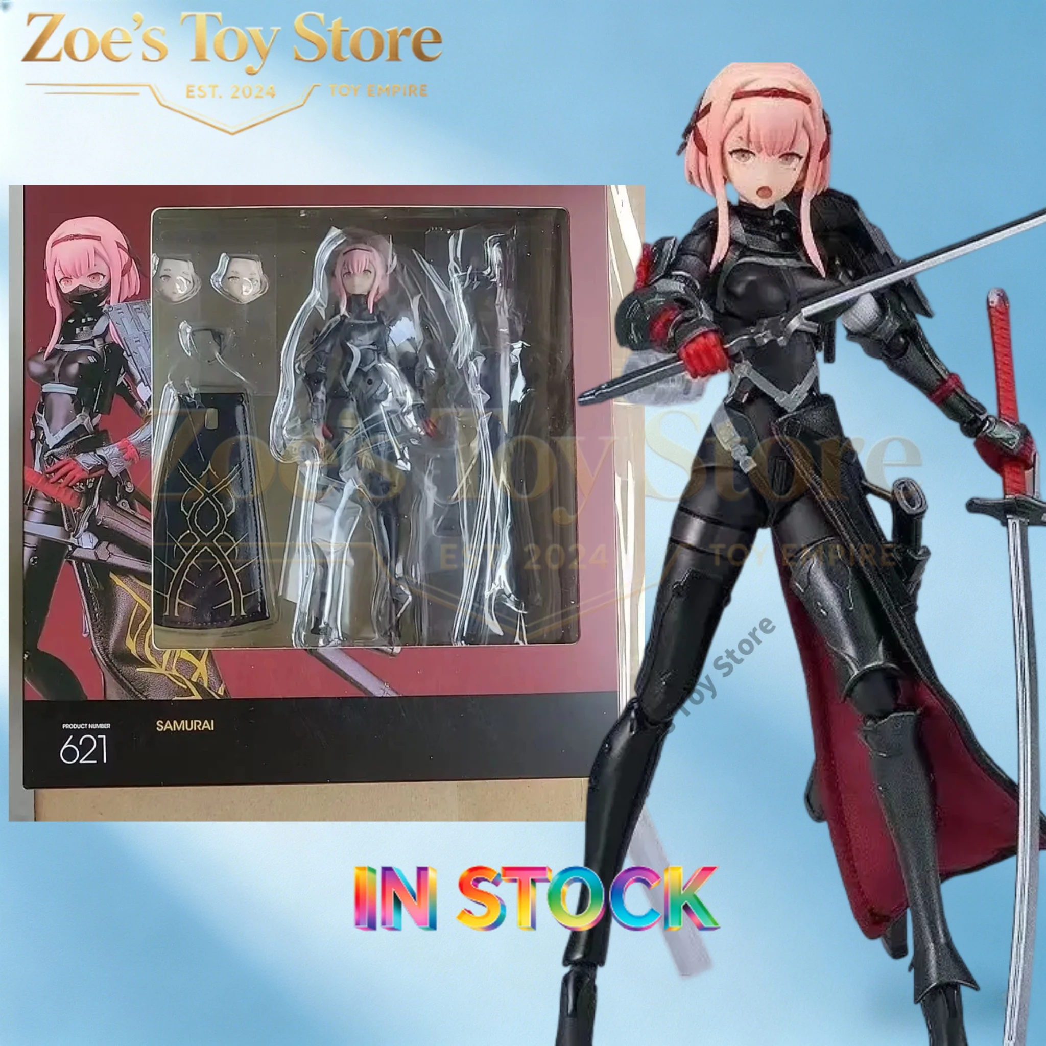 

FALSLANDER SAMURAI Figma621: Готовая подвижная фигурка самурая FALSLANDER, 250 мм/25 см, со сменной головой и двумя мечами
