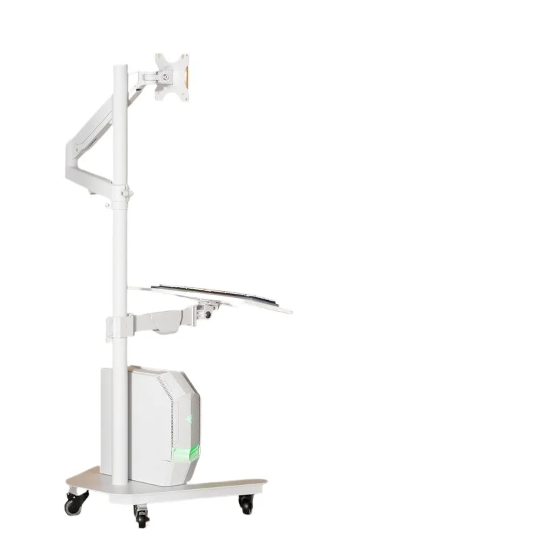 17-32 inch monitor mobile bracket, standing and sitting alternately office air pressure arm hovering height