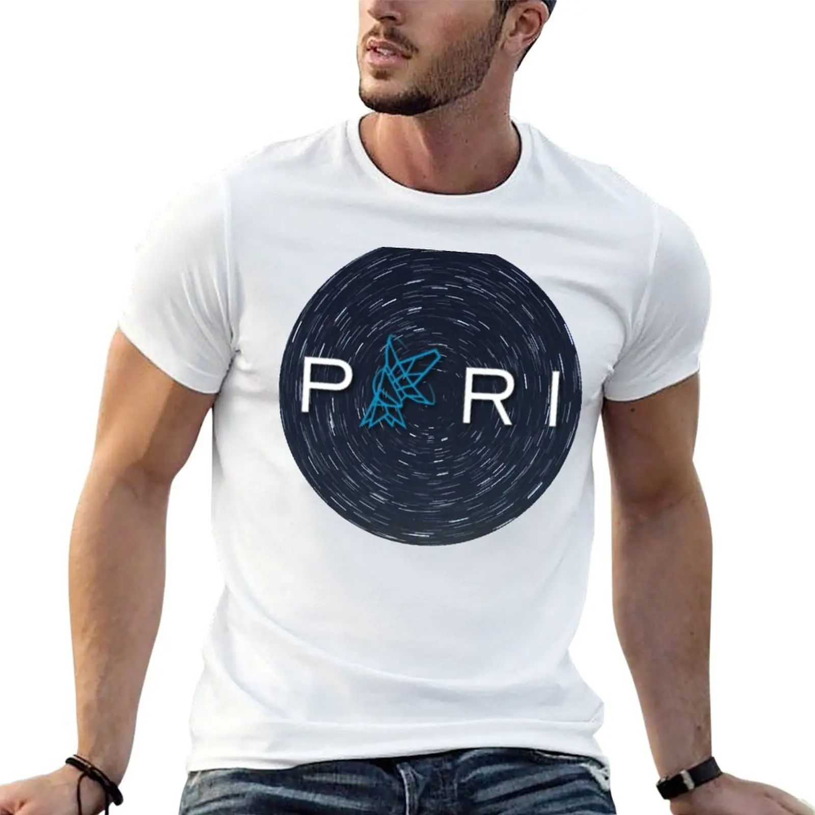 

PARI Logo Star Trails at Polaris T-Shirt man t shirt heavy cotton t shirt man plain T-Shirt