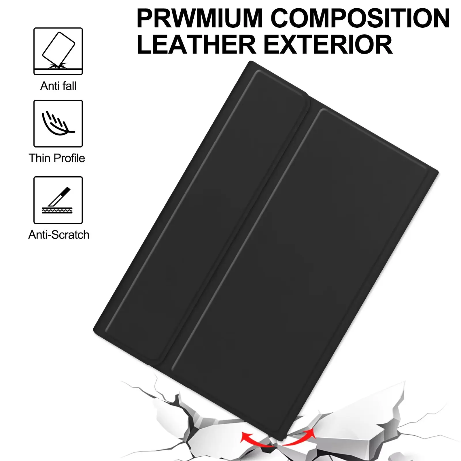 حافظة أقراص لهاتف سامسونج جالاكسي تاب S6 لايت 2024(SM-P620/P625/P627)2022(SM-P613/P619) 2020(SM-P610/P615) لوحة مفاتيح ذات فتحة قلم