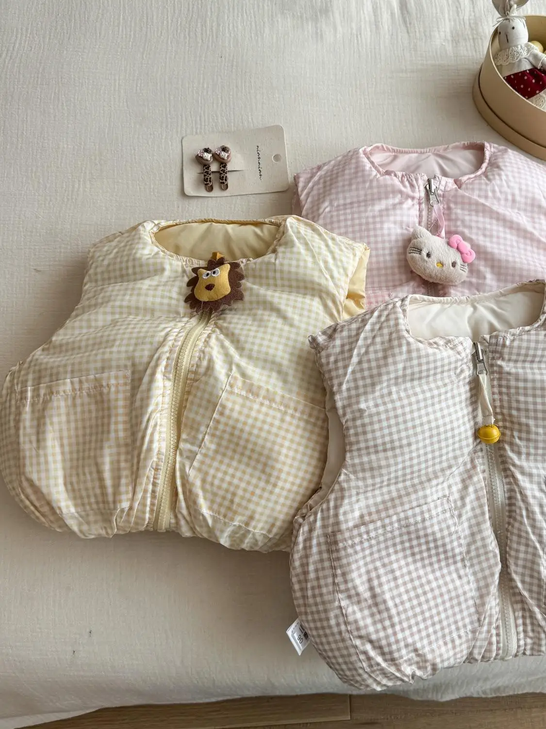 

Детский двусторонний жилет Thiened с героями мультфильмов, хлопковый фланелевой жилет для хлеба, теплая булавка с рисунком Bal Jaet