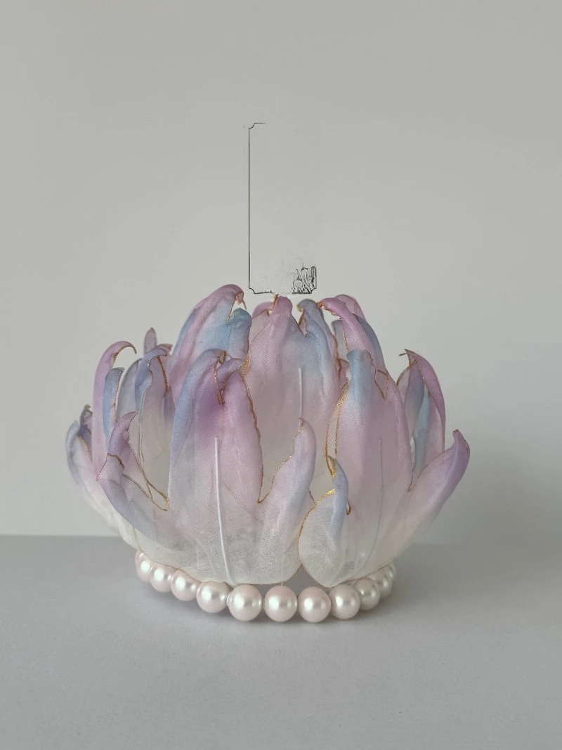 

Hot lotus hair crown Song made fairy energy versatile gorgeous headgear