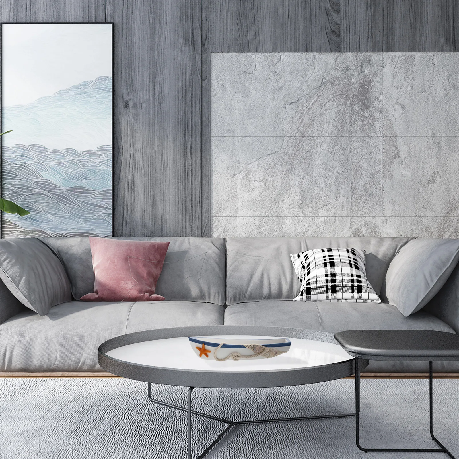 

2 Pcs Boat Centerpieces for Tables Home Decor Ship Ornaments Creative Sailboat MDF Decoration