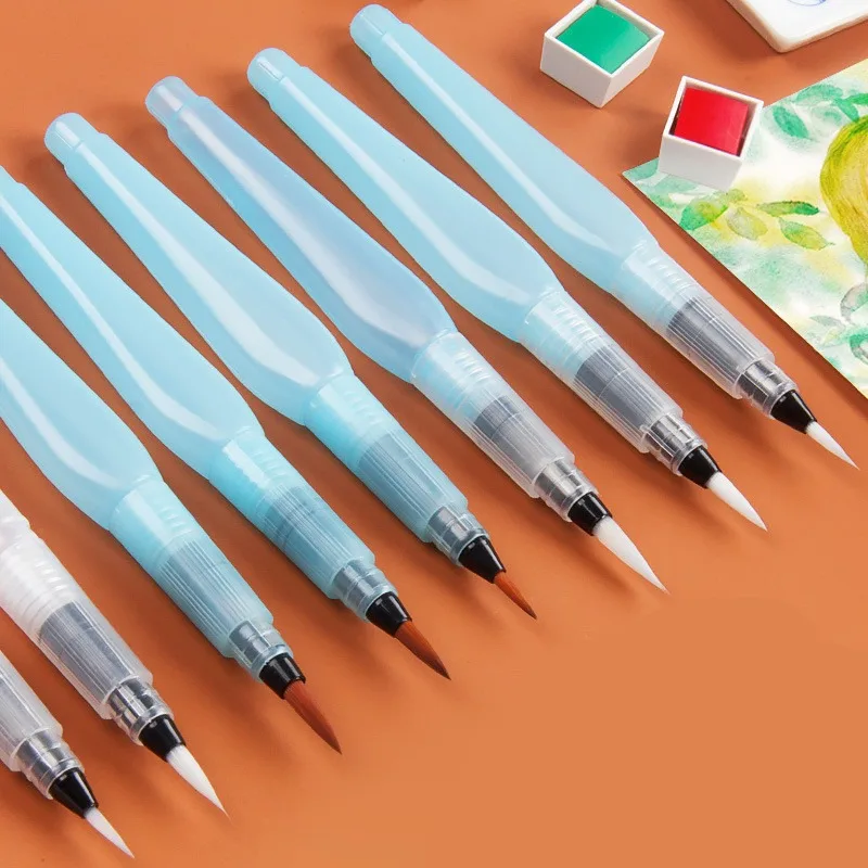 

Refillable Paint Brush Water Color Ink Pen Soft Head Large Medium Small for Student Calligraphy Watercolor Painting Art Supplies