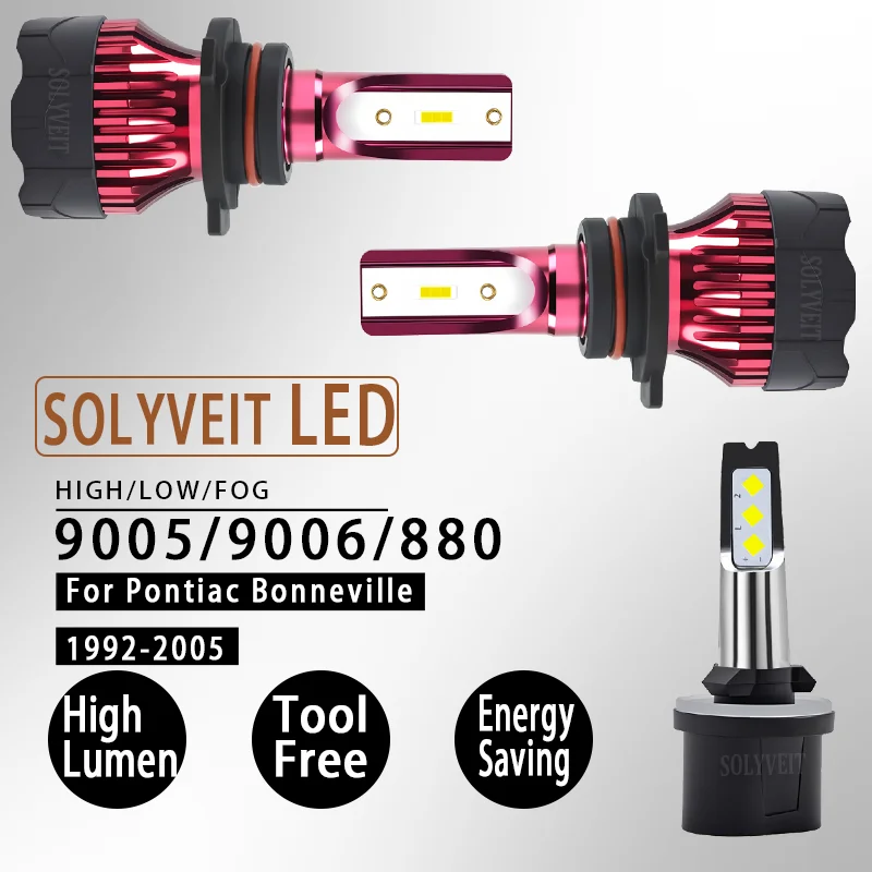 

Simple Installation durable 9005 9006 880 LED Headlight foglight For Pontiac Bonneville 1992 1993 1994 1995 1996 1997 1998-2005