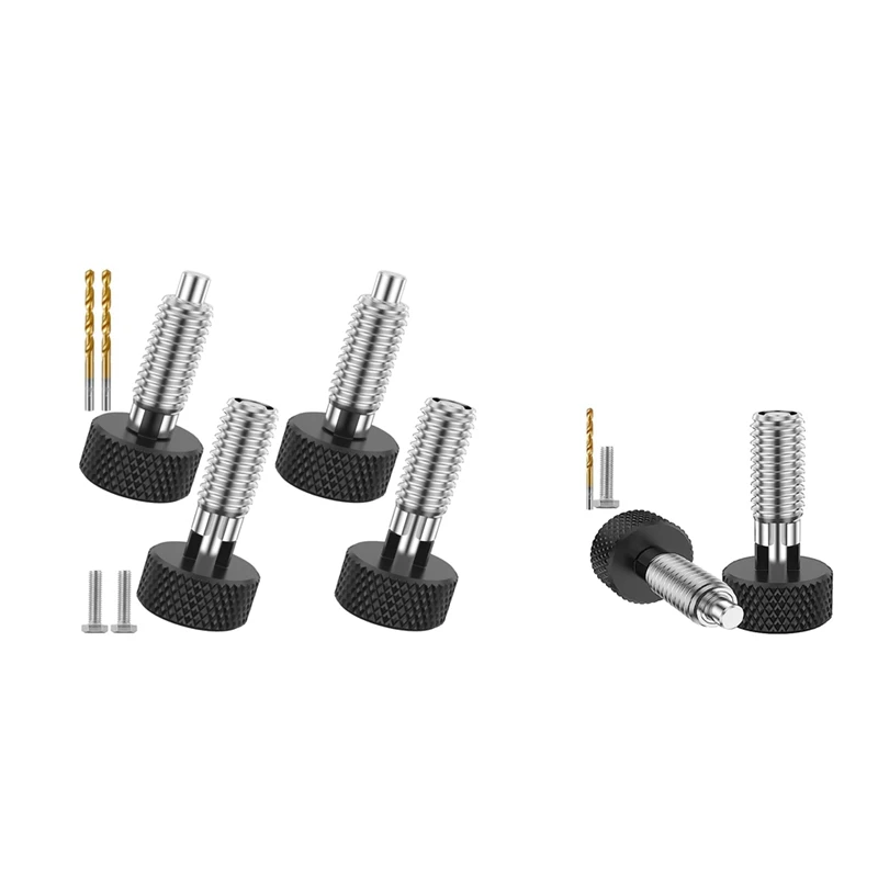 

Handle Quick Release Pins Kit,With Knurled Handle Stainless Steel Lock M6 Quick Release Pins For Rolling Toolbox Black (1 Set)