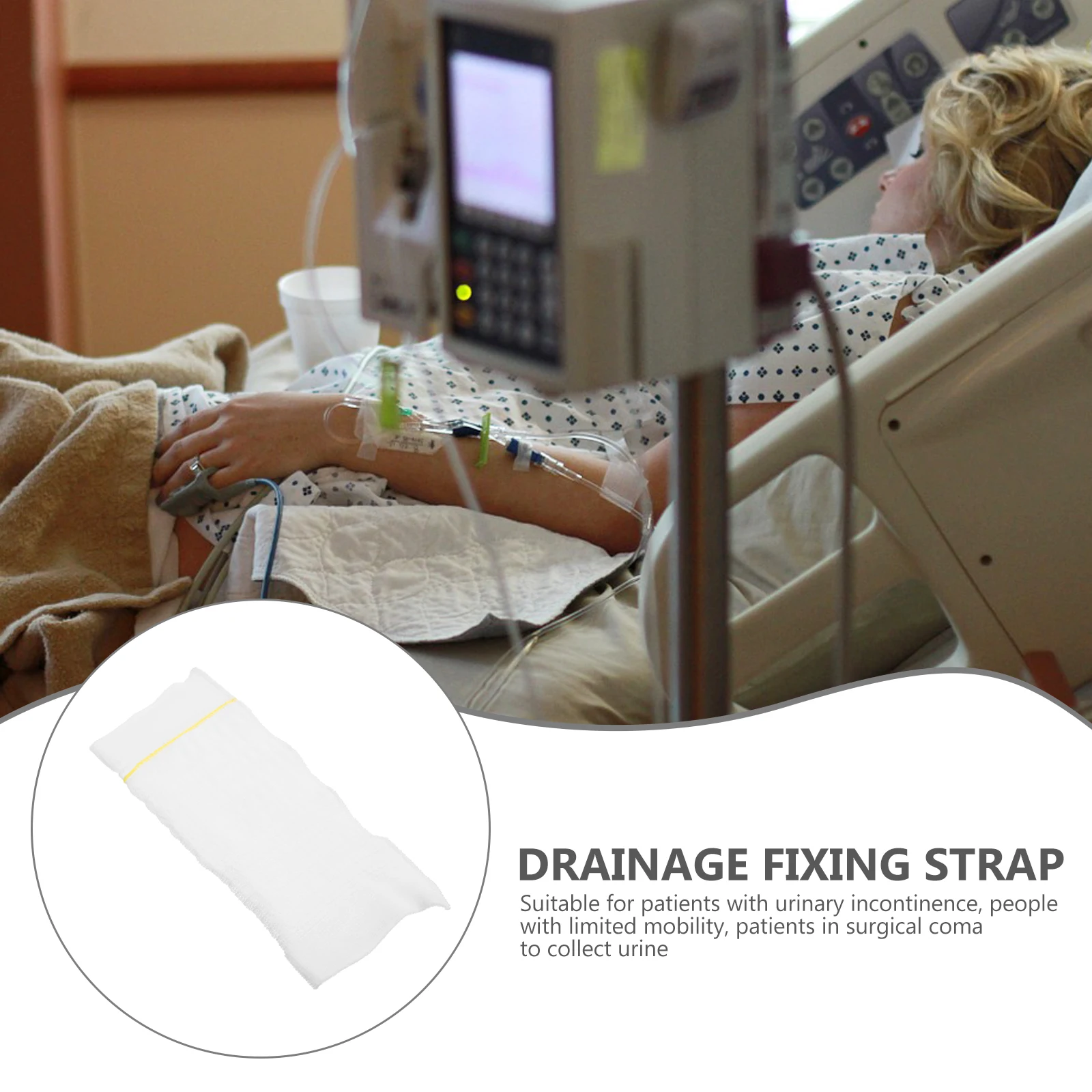 Sangle de sac de cathéter Fixation élastique B pour jambe support vert Drainage urinaire Position sécurisée cuisse utilisation confortable respiration peau