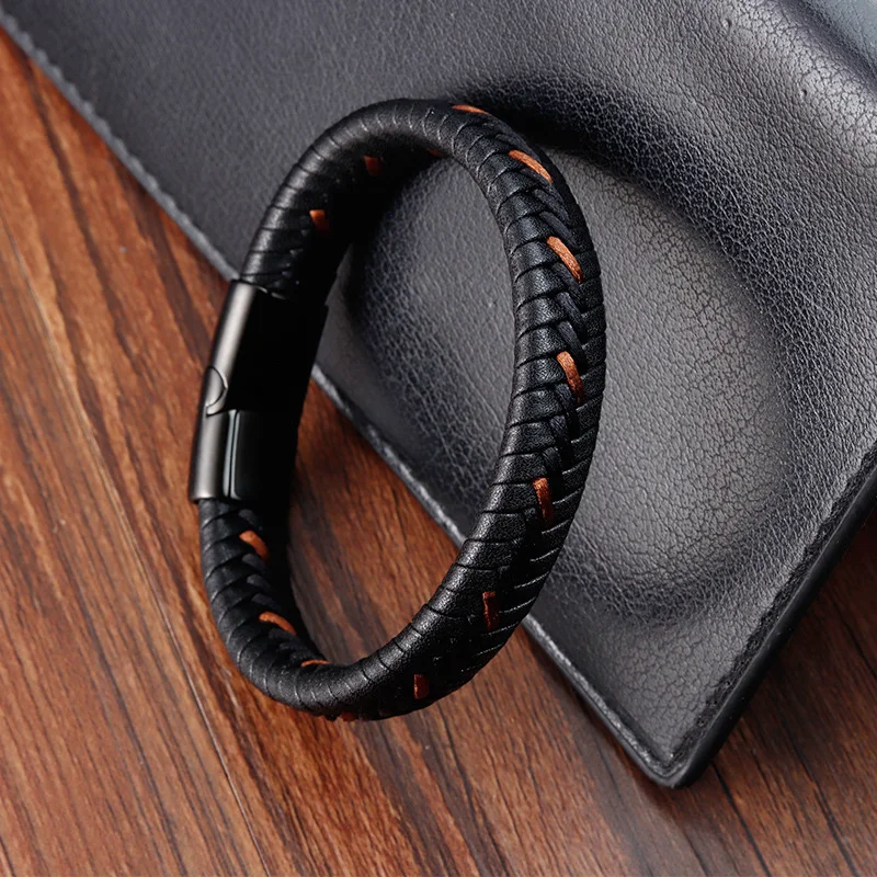 Stainless Steel Jewerely Batch Of Bracelets Wholesale Designer Genuine Leather Bracelet Creativity Bracelets Male