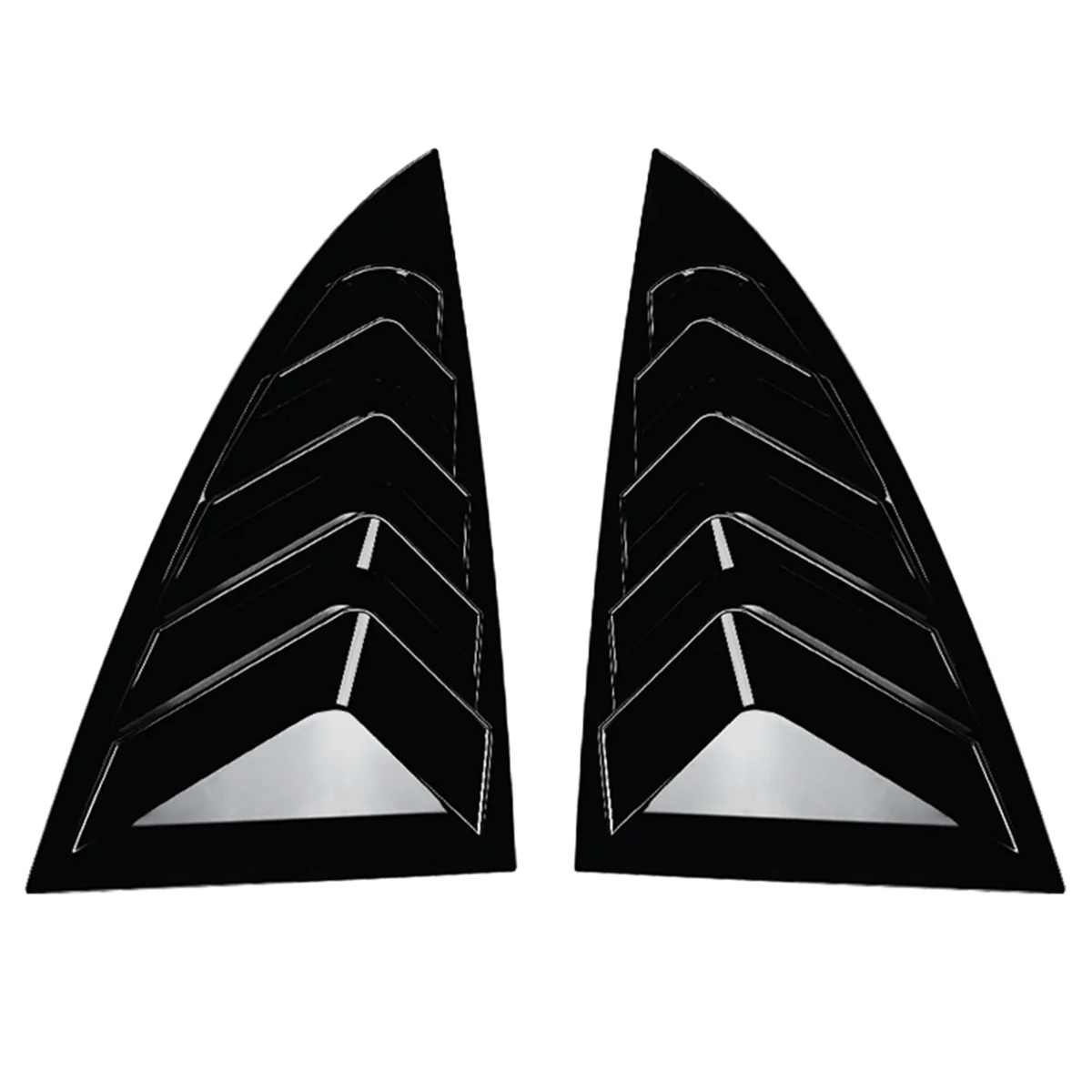 For Tesla Model 3 Highland 2024+ Rear Side Window Louvers Air Vent Scoop Shades Cover Blinds Spoiler Gloss Black