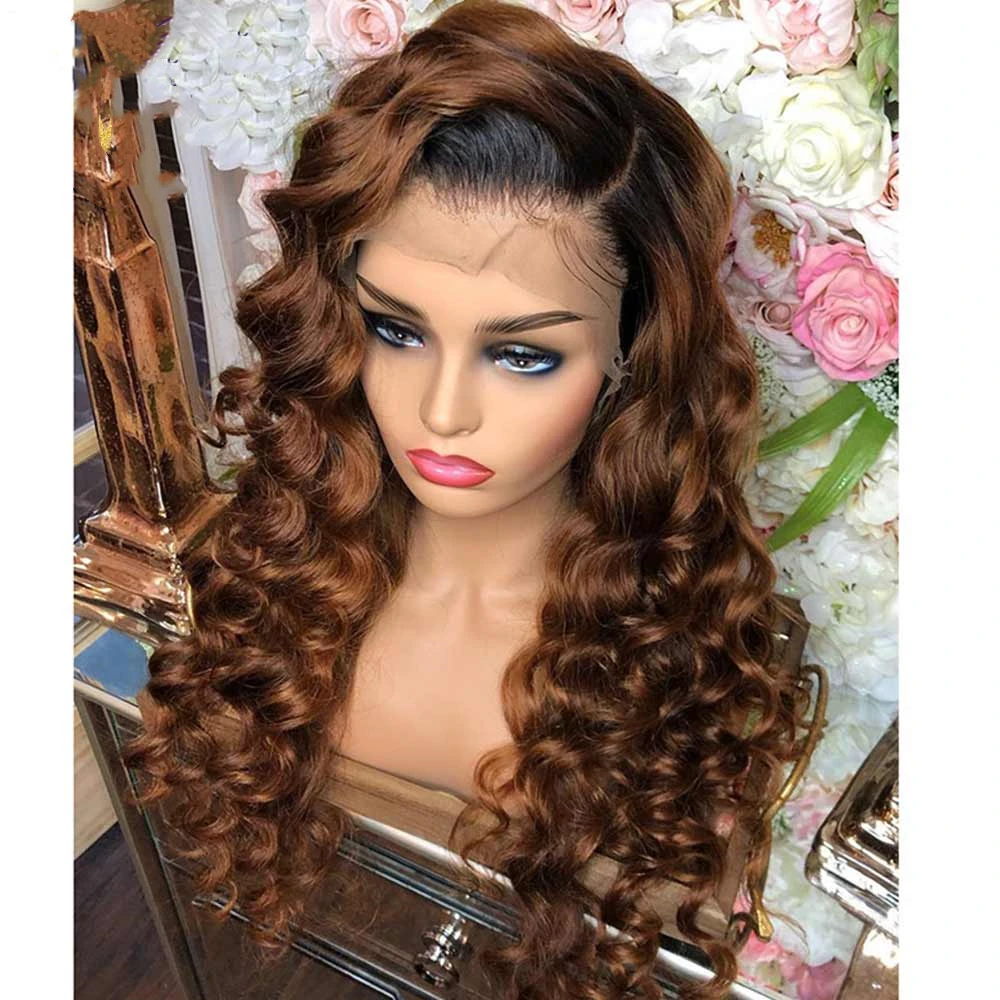 

5x5 Silk Base Human Hair Wigs with Baby Hair Ombre Blonde HD Lace Gluelesss Jewish Deep Wave Silk Base Wigs 30inch 150% Density