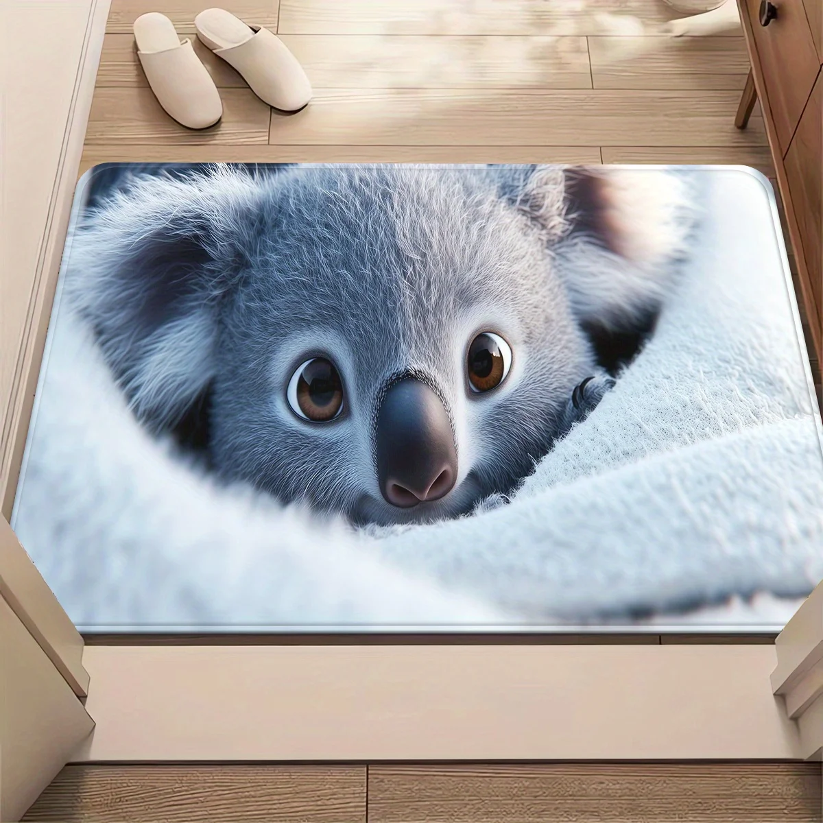 Ultra Cute Koala Face Design Doormat Rug Welcome Mat for Entryway Decor Home Bathroom Kitchen Gift Pet Lover House Mat Rug