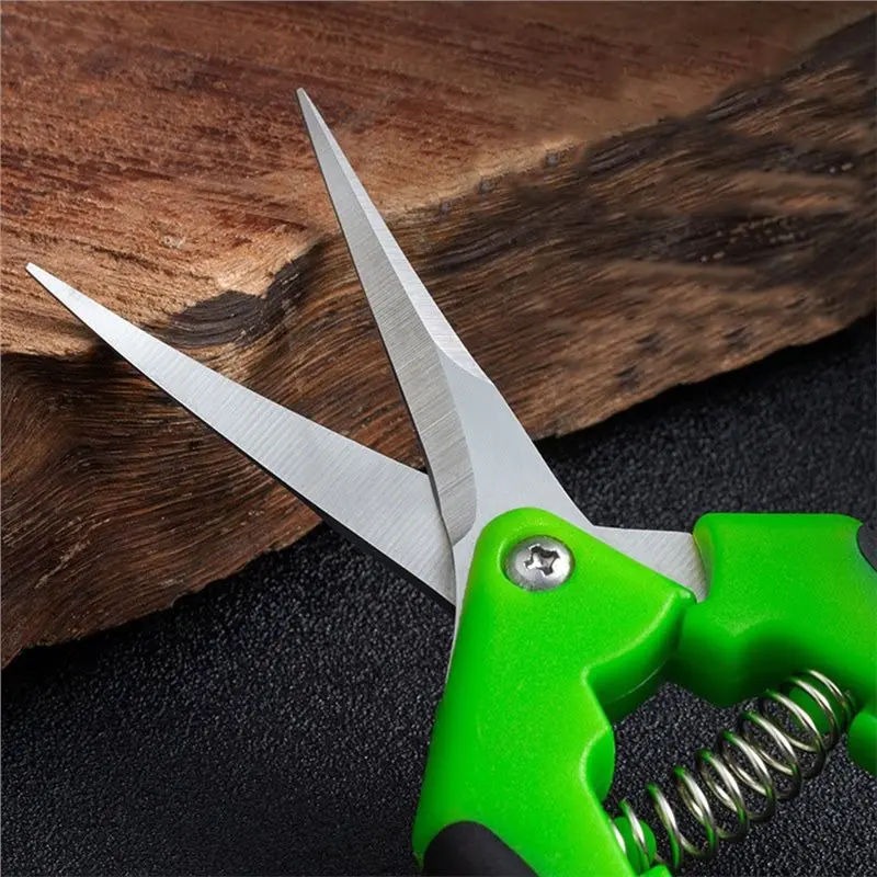 HRBAJ-Pruning Shears For Plants Stainless Steel Blade Garden Hand Tool Pruner With Straight Elbow For Grapes Scissors