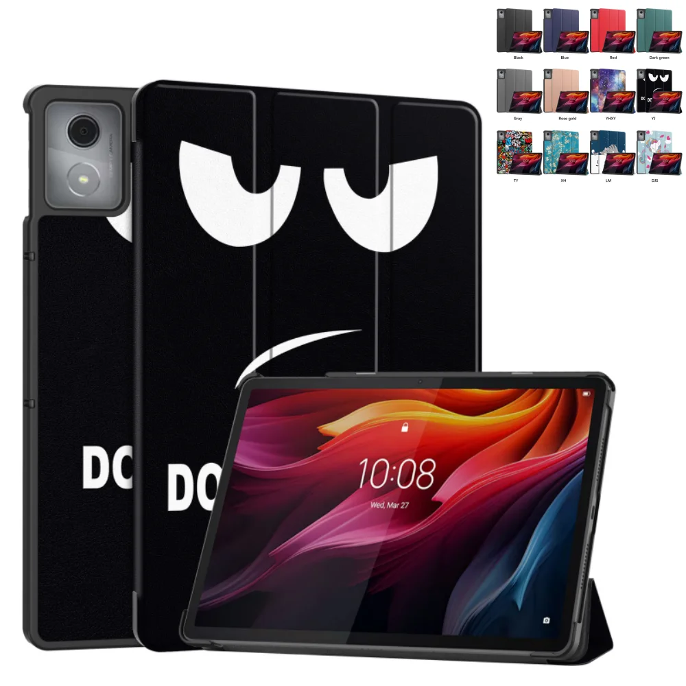 Case for Lenovo Tab K11 Plus 11.45 inch TB352FU TB352XU 2024 PU Leather Tri-fold Tablet Cover with Auto Wake Function 11.45