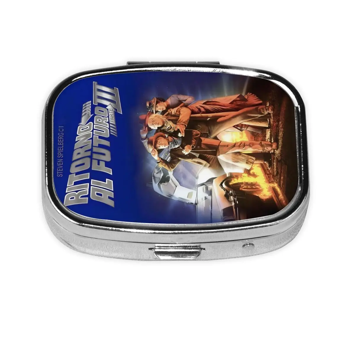 العودة إلى المستقبل حبة صندوق 2-مقصورة حبوب موزع الخيال العلمي فيلم كوميدي المحمولة السفر الطب صندوق تخزين الحاويات #1