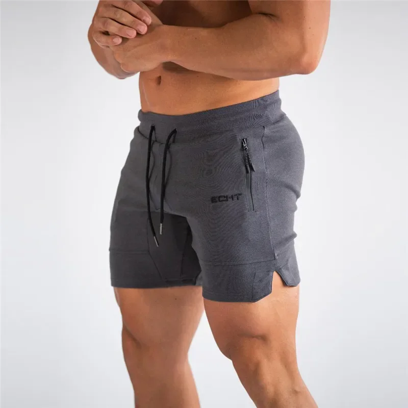 2025 Man Sports Shorts Men Beaching Shorts Zip Pocket Trousers Bodybuilding Sweatpants Fitness Jogger Running Gyms Men Shorts