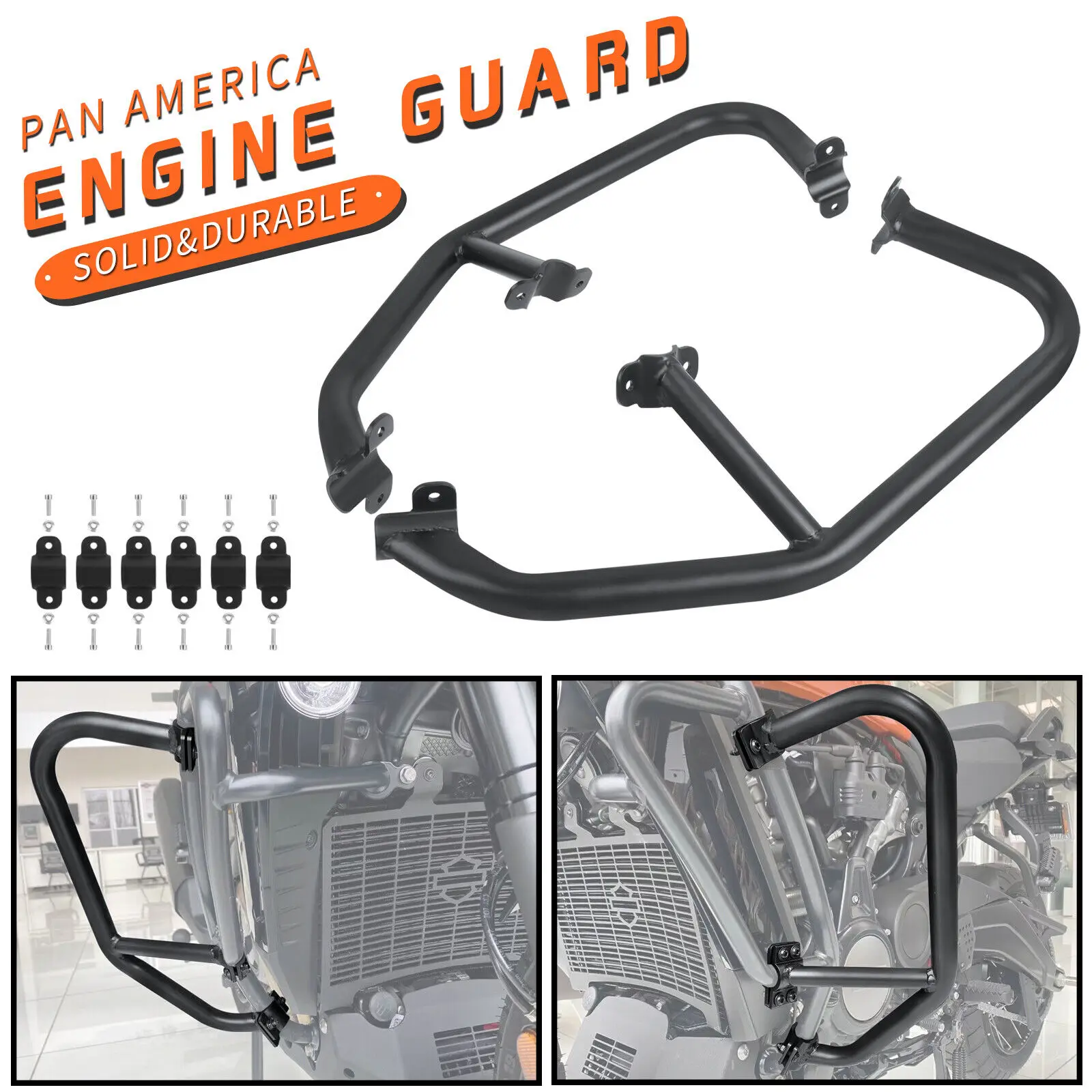 

For Harley Davidson Pan America 1250 RA1250S 2022 Bumper Engine Guard Crash Bars Black