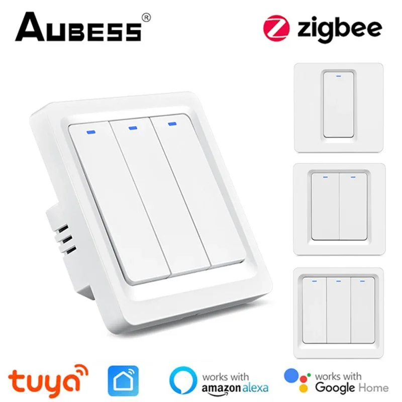 

Tuya ZigBee EU Smart Light Сенсорный переключатель Нейтральный провод/Нейтральный провод Не требуется Smart Life Control работает с Alexa Google Home