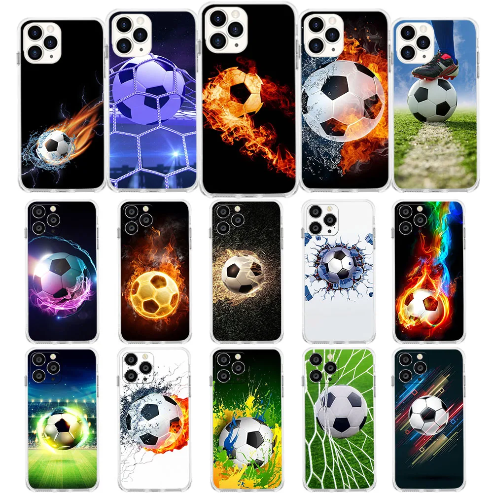 AK-17 Fire Football Soccer Soft Case for Moto One Pro G Power Z2 Play E13 E22I E22 G41 G51 G71 G5 G52 G42 G32 G23 G22