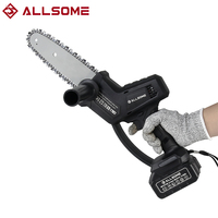 8 In Cordless 21V Mini Chain Chainsaw Hand Pruning Saw Electric Woodworking Garden Cutting Tools For Makita Battery