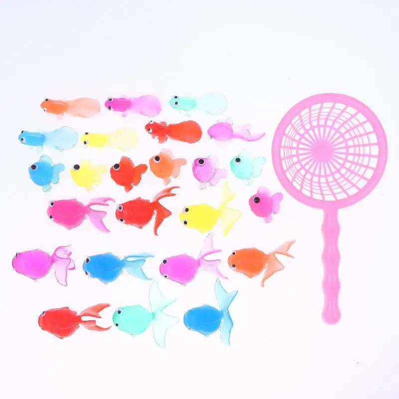1Set Kleinkinder Baden Dusche Geschenke Kawaii Simulation Gummi Goldfisch Baby Bad Wasser Spielen Spiele Spielzeug Für Kinder