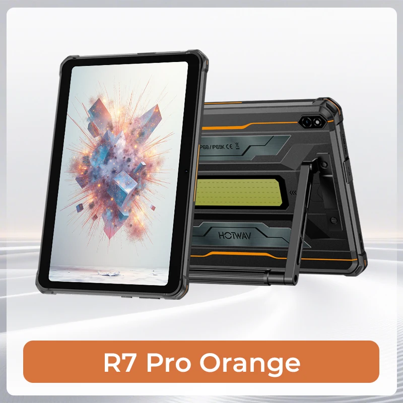 HOTWAV R7 Pro 10,1'' HD 120Hz-scherm 1080P robuuste tablet 15600mAh krachtige batterij 20W snelladen Android 16 Super Camping Light Pad 8GB RAM 256GB ROM 20MP + 5MP camera zelfontwikkelde AI-toolset