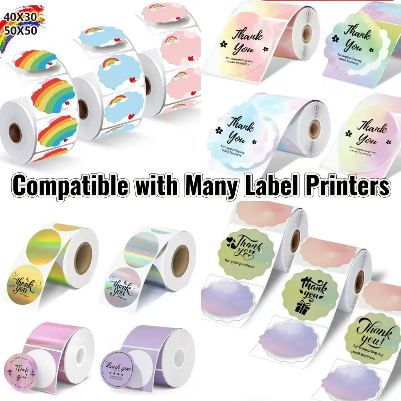 

For Marklife P50 Phomemo M110 / M220 / M200, QLabel E210 Clabel 221B Printer white and color thermal sticker label