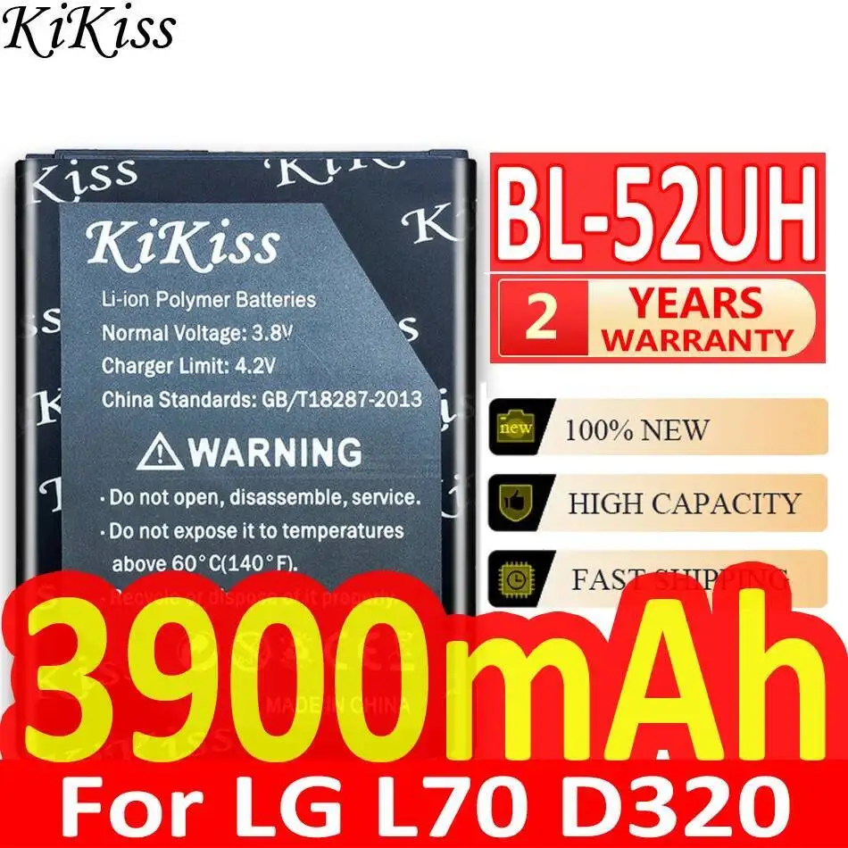 

BL-52UH Прочный аккумулятор для мобильного телефона емкостью 3900 мАч для LG Opimus L70 D320 L65 D285 D280 D320N VS876 долговечный